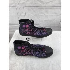 Raad Skull Mandala Hot Pink/Black High Tops Sz 11 Mens